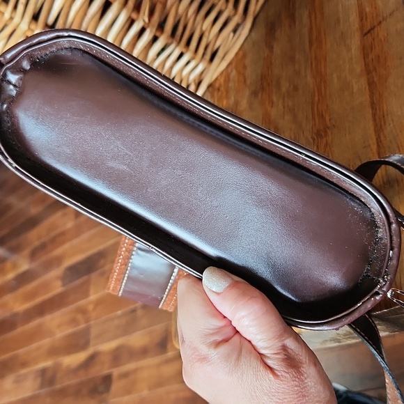 Vintage Zafiro Argentinean Leather Crossbody Purse Brown - Picture 11 of 12